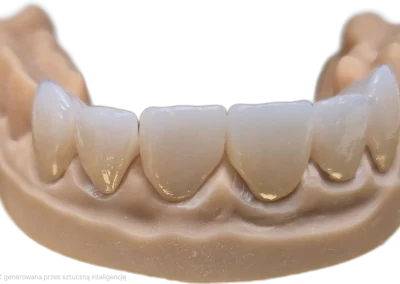 Sztuczna szczęka z implantami zębowymi